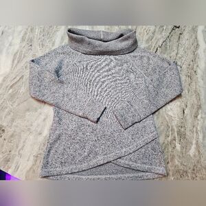 Ideology Women’s Medium Gray Funnel Neck Fleece Pullover Sweatshirt Cozy Top